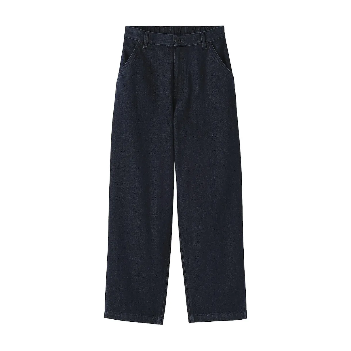 Jean denim coupe large en kapok mélangé pour femme