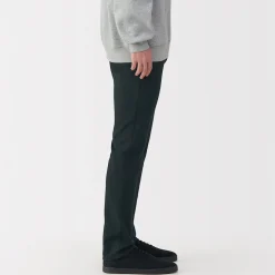 Jean slim en denim extensible pour homme ‐ Noir