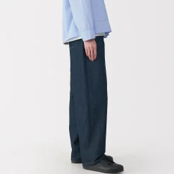 Jeans large en washi et denim pour homme