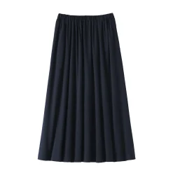 Jupe midaxi froncée en jersey de mélange de Lyocell pour femme