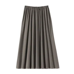 Jupe midaxi froncée en jersey de mélange de Lyocell pour femme