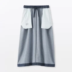 Jupe midi confort en denim délavé pour femme