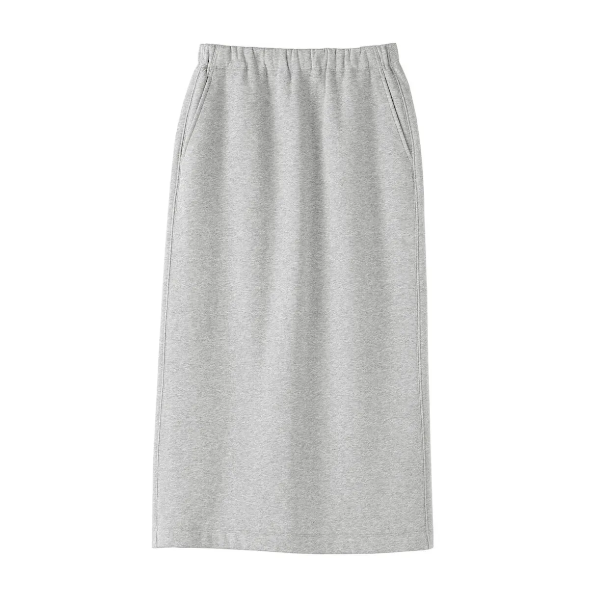 Jupe midi en sweat léger et coton mélangé pour femme