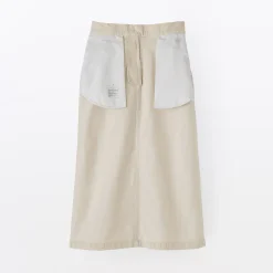 Jupe midi taille haute en velours côtelé extensible pour femme