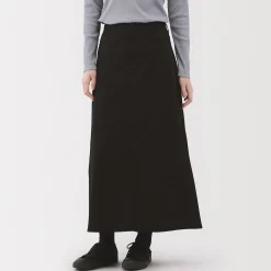 Jupe trapèze en chino extensible pour femme