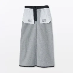 Jupe trapèze en denim extensible pour femme