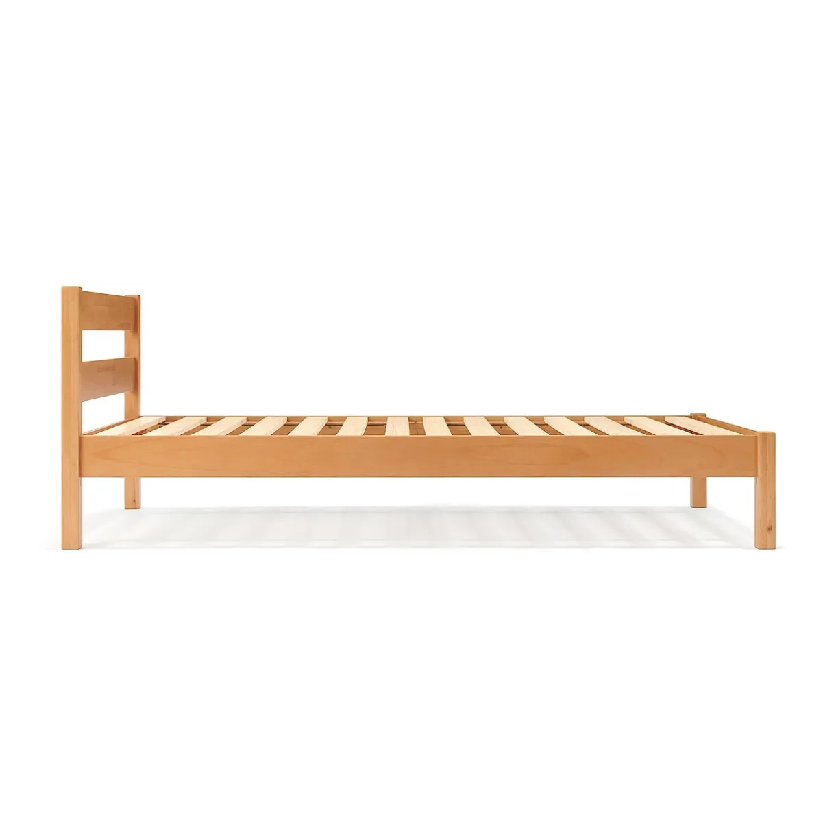 Lit super king plaqué en bois d'hévéa