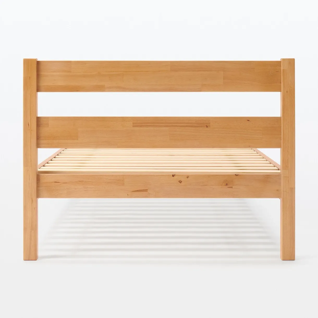 Lit super king plaqué en bois d'hévéa