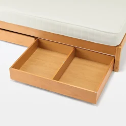 Lit super king plaqué en bois d'hévéa
