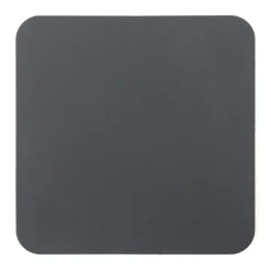 Lot de 4 dessous de verre rectangulaires en cuir recyclé, Graphite
