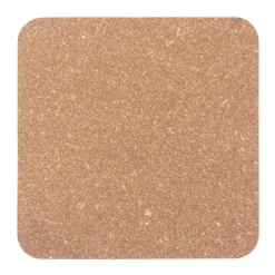Lot de 4 dessous de verre rectangulaires en cuir recyclé, Gris Cendré