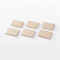 Lot de 6 mouchoirs de poche non blanchis