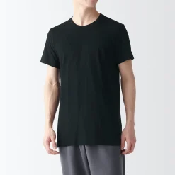 Lot de 2 t‐shirts col rond en coton sans couture latérale pour homme