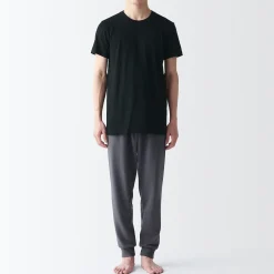Lot de 2 t‐shirts col rond en coton sans couture latérale pour homme