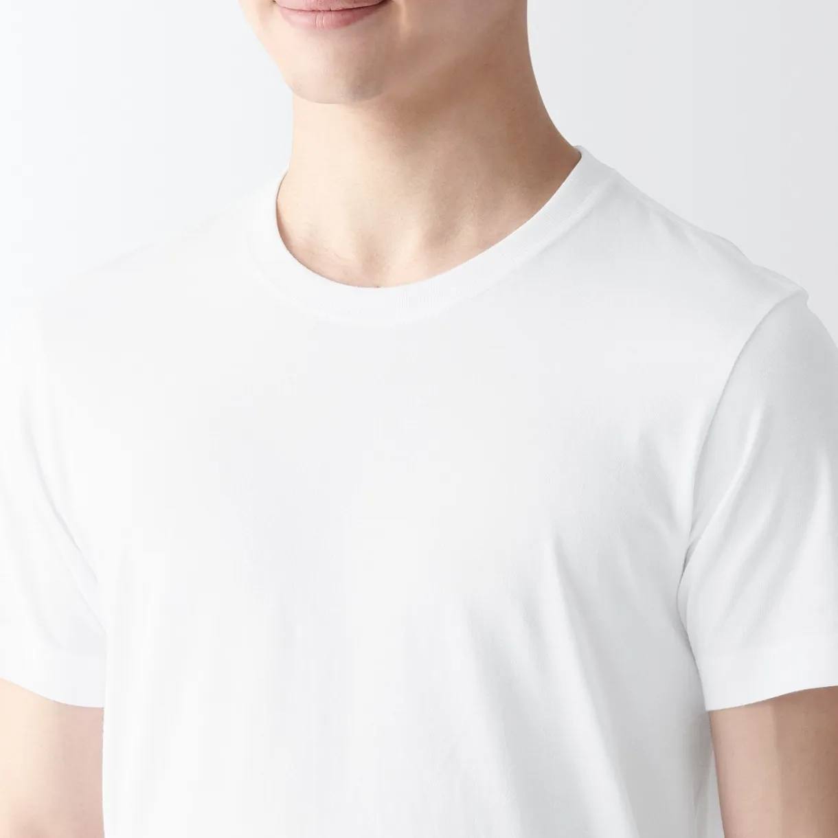 Lot de 2 t‐shirts col rond en coton sans couture latérale pour homme