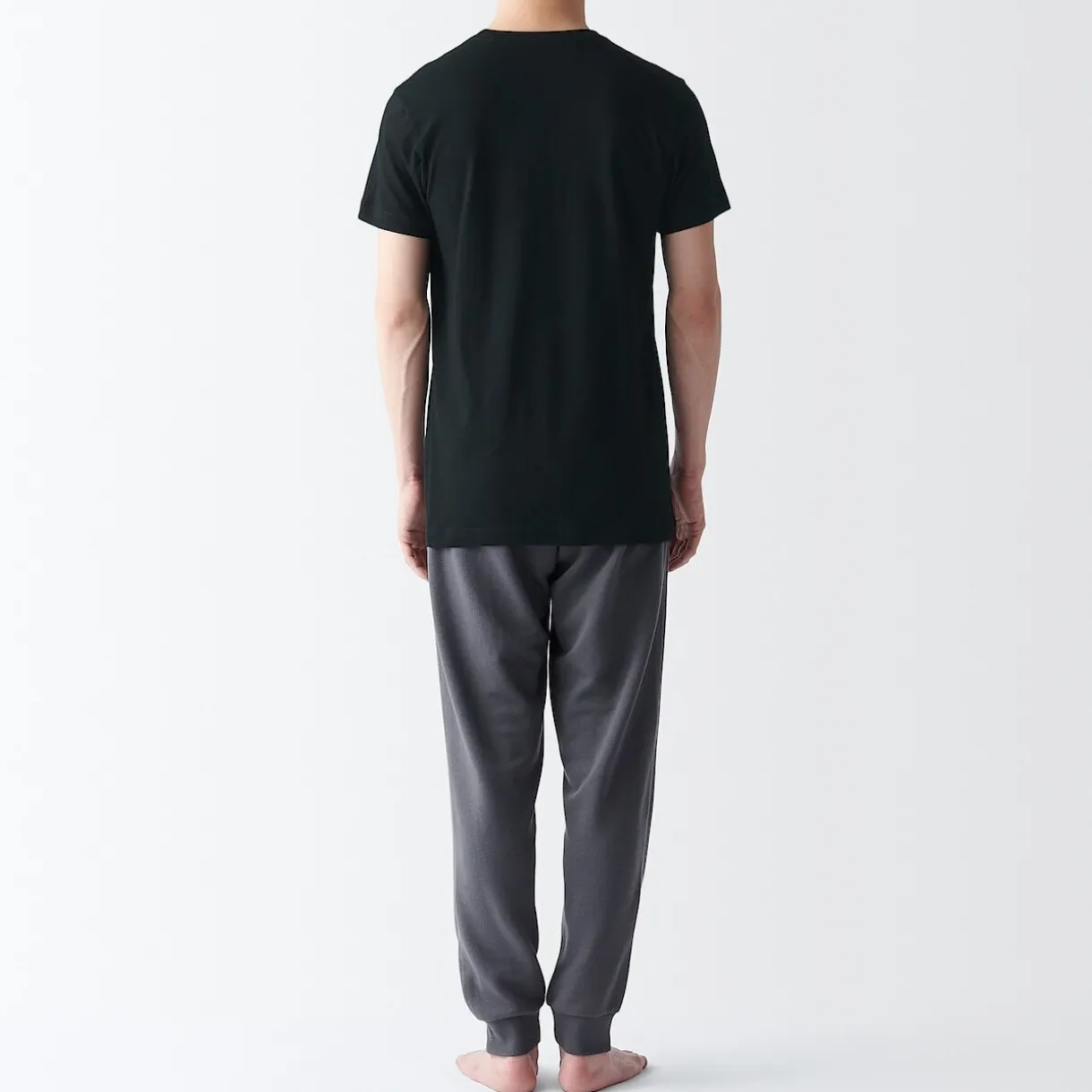 Lot de 2 t‐shirts col rond en coton sans couture latérale pour homme