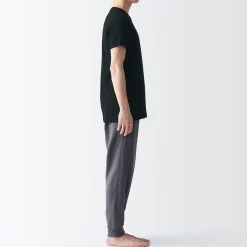 Lot de 2 t‐shirts col rond en coton sans couture latérale pour homme