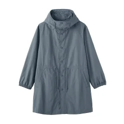 Manteau à capuche en nylon recyclé déperlant pour homme