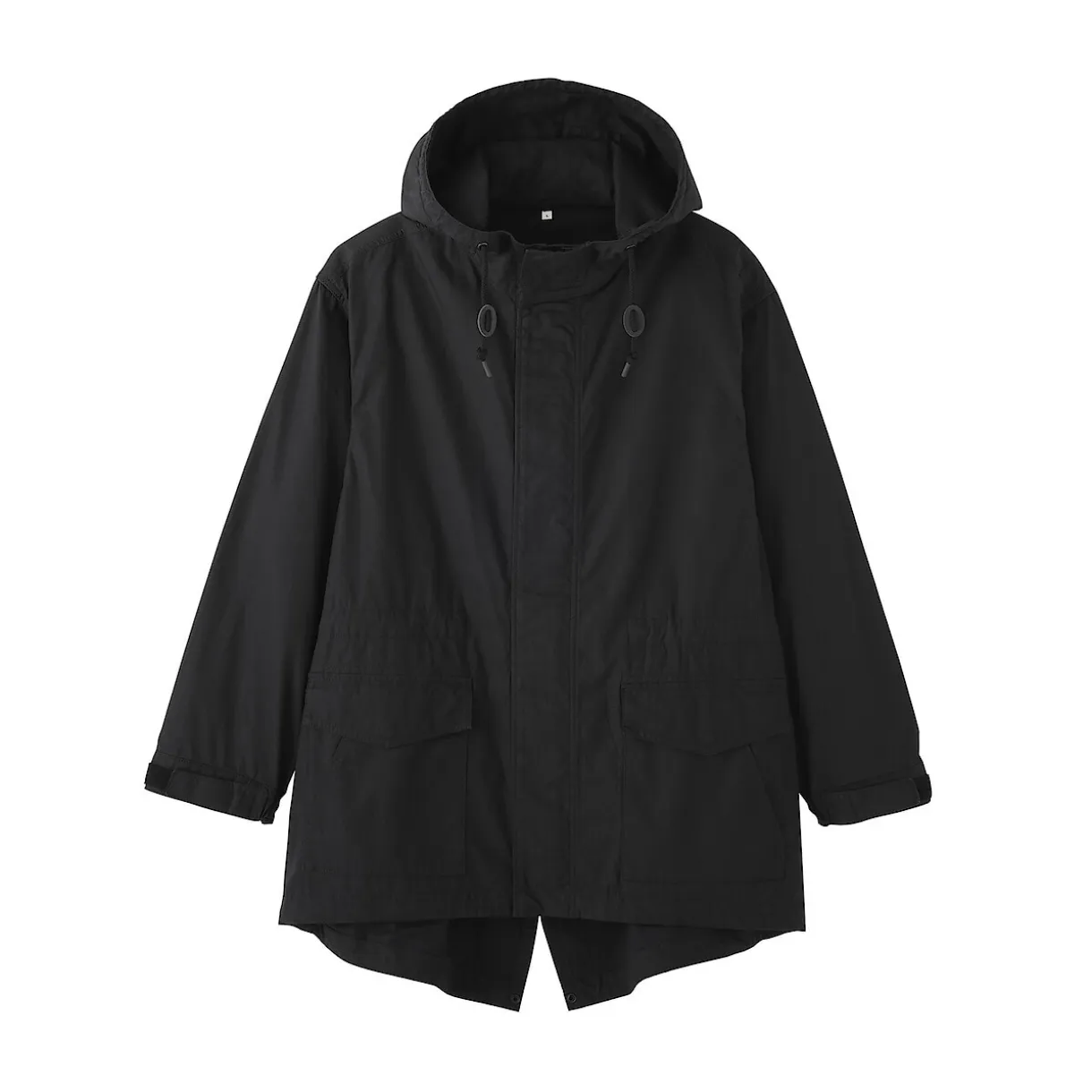 Manteau à capuche en toile de coton léger pour homme