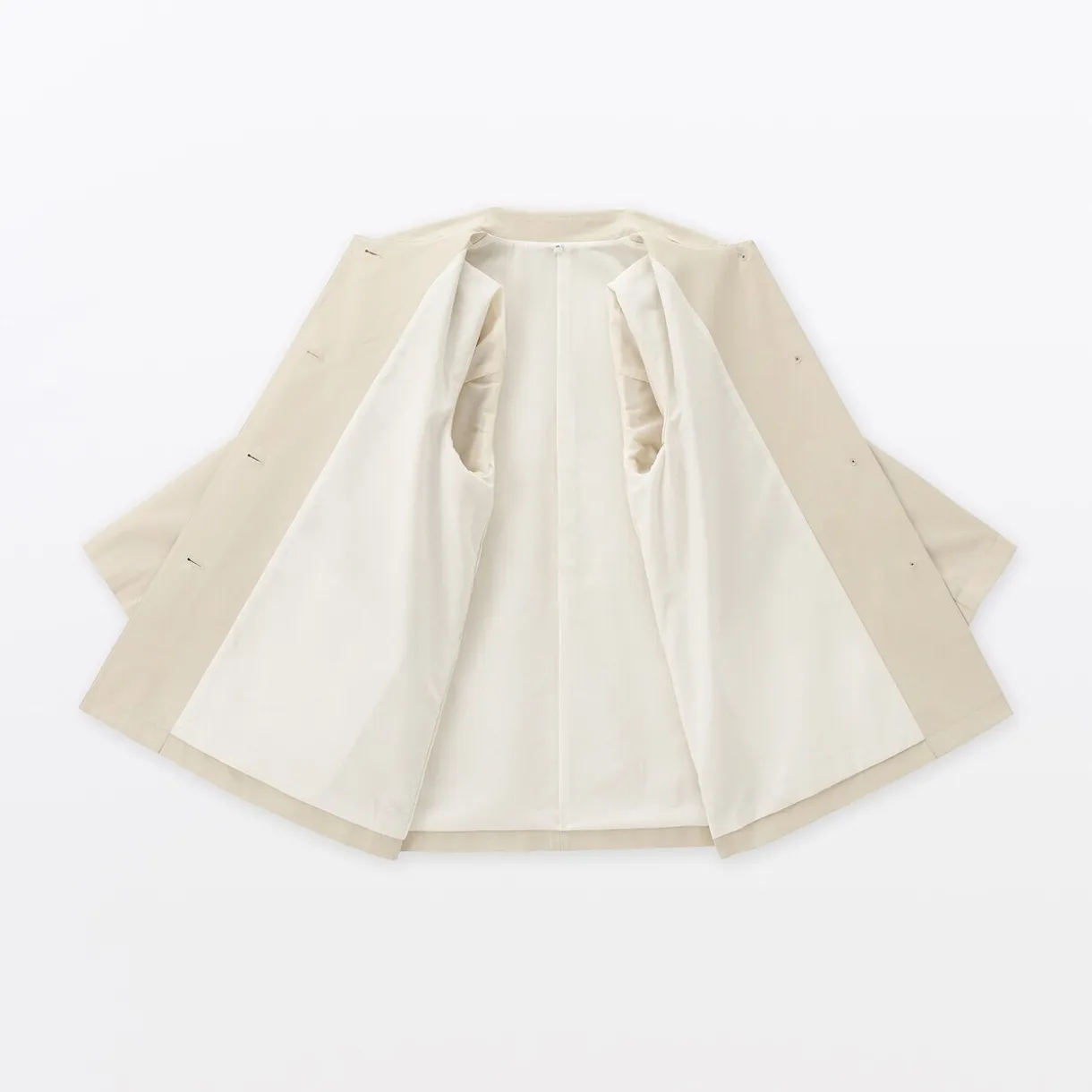 Manteau à col montant déperlant en sergé de coton pour femme