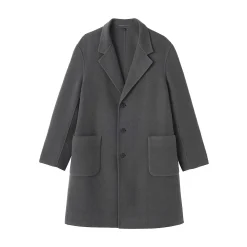 Manteau Chesterfield en mélange de laine mérinos pour homme