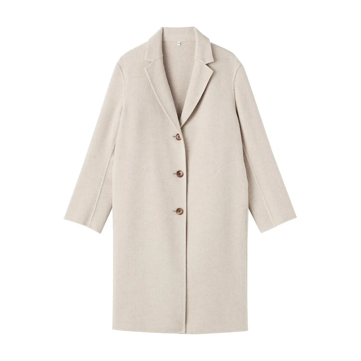 Manteau Chesterfield en mélange de laine mérinos pour femme