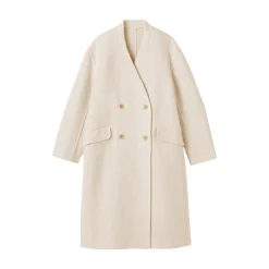 Manteau croisé en cachemire recyclé pour femme