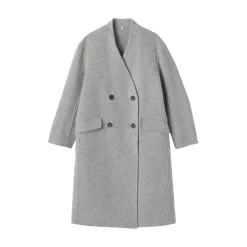 Manteau croisé en cachemire recyclé pour femme