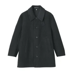 Manteau droit en cachemire recyclé pour homme