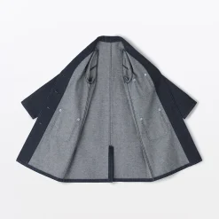 Manteau en denim mélangé kapok pour femme