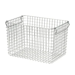 Panier en fil d'acier inoxydable L37X P26X H24cm