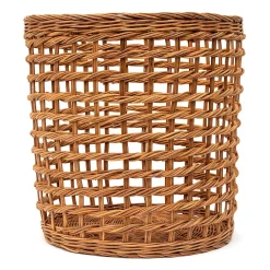 Panier rond en rotin à tissage ouvert M