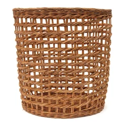 Panier rond en rotin à tissage ouvert L