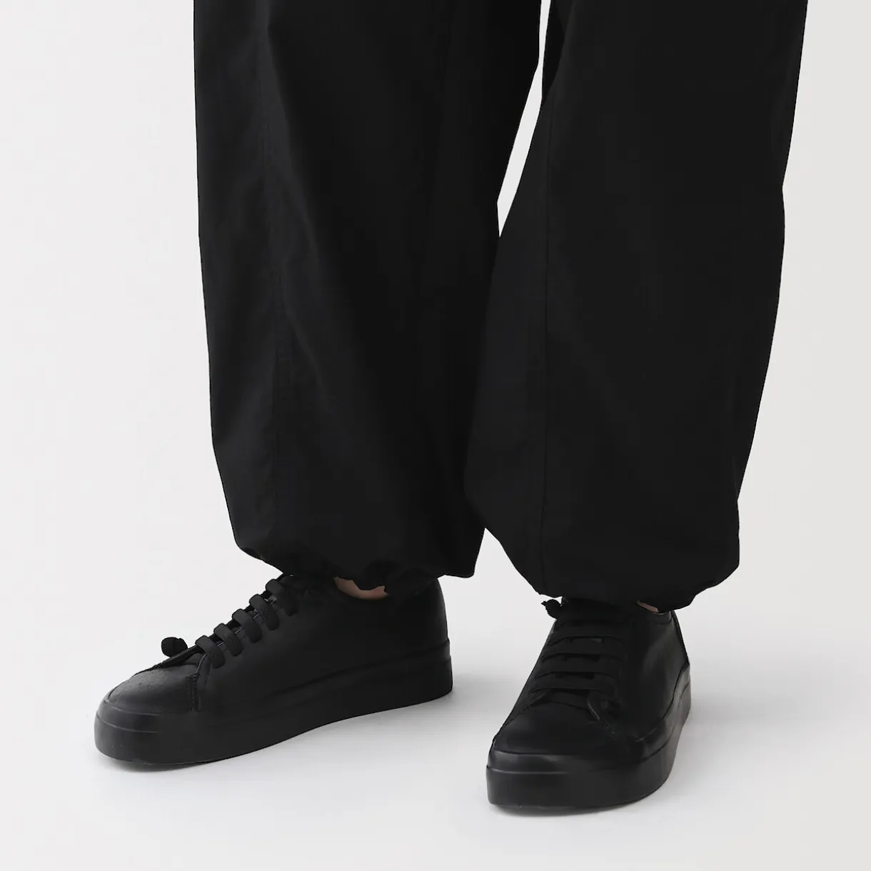 Pantalon à cordon de serrage en toile de coton léger pour femme