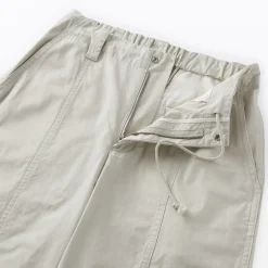 Pantalon à cordon de serrage en toile de coton léger pour femme
