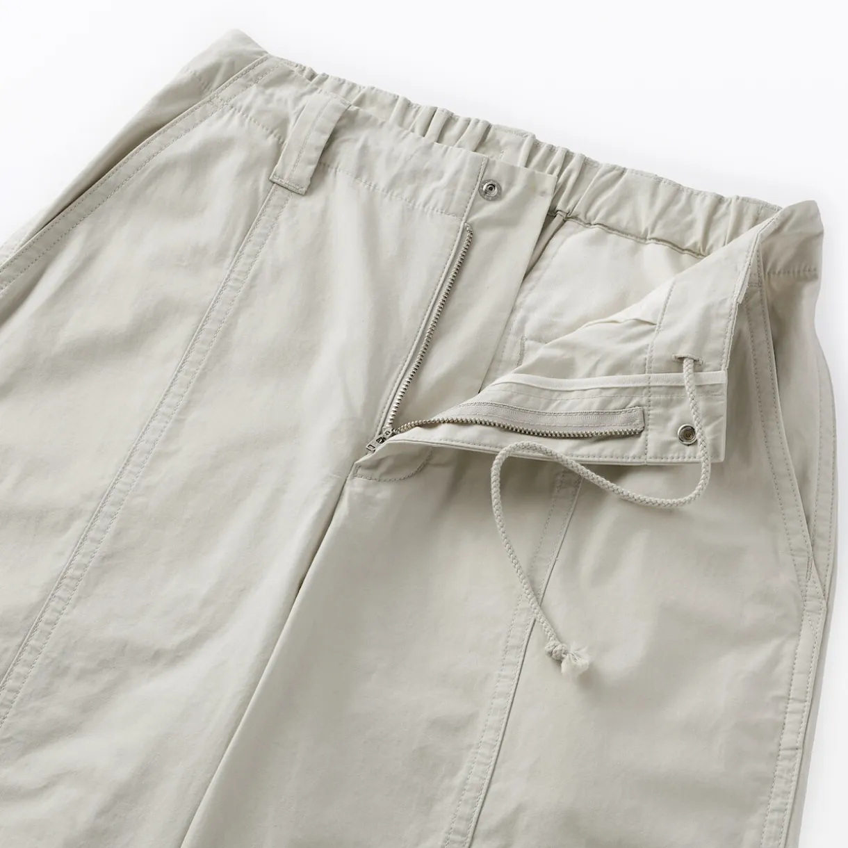 Pantalon à cordon de serrage en toile de coton léger pour femme