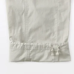 Pantalon à cordon de serrage en toile de coton léger pour femme