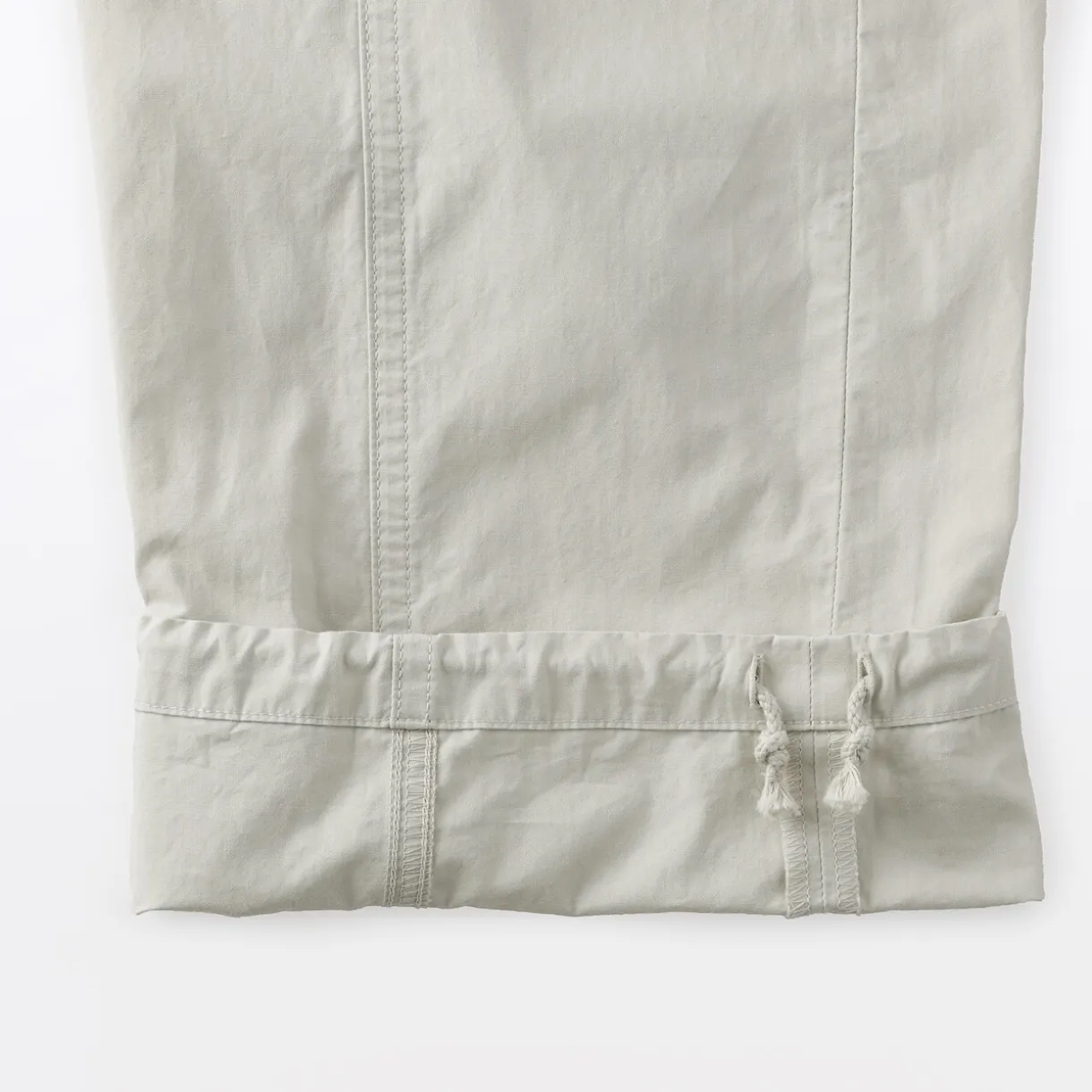 Pantalon à cordon de serrage en toile de coton léger pour femme