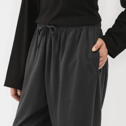 Pantalon à cordon en coton lisse unisexe