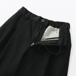Pantalon à coupe cocon et à plis en toile de coton pour femme