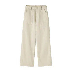 Pantalon avec motif de chevrons en coton pour femme