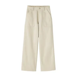 Pantalon avec motif de chevrons en coton pour femme