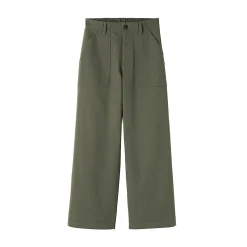 Pantalon avec motif de chevrons en coton pour femme