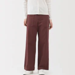 Pantalon avec motif de chevrons en coton pour femme