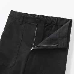 Pantalon avec motif de chevrons en coton pour femme