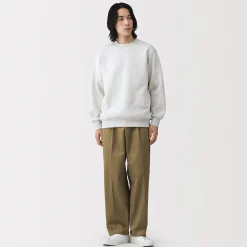 Pantalon Chino à pinces en coton stretch coupe wide homme
