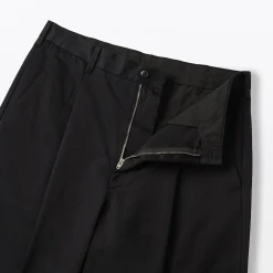 Pantalon Chino à pinces en coton stretch coupe wide homme