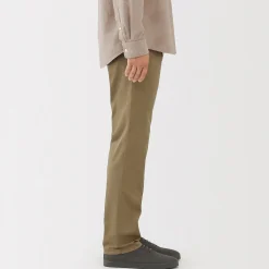 Pantalon Chino long en coton stretch coupe slim pour homme