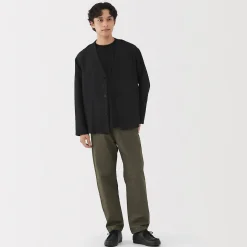 Pantalon coupe confortable en coton lavé pour homme