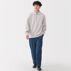 Pantalon coupe confortable en denim lavé pour homme ‐ Indigo